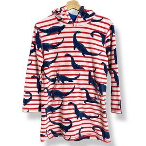 Mini Boden Nessie Swim Cover Up Toweling Hoodie Terrycloth Loch Ness Monster Kid
